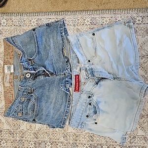 2 pair of Levi jean shorts